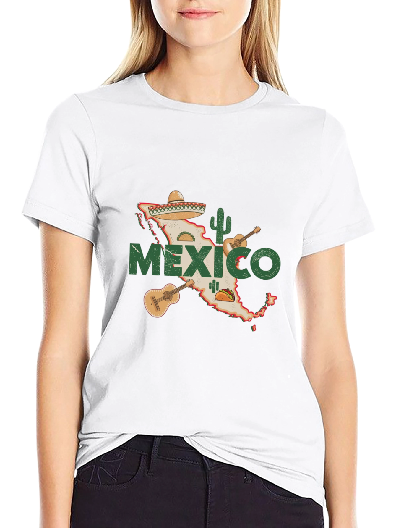 Mexico Map T-Shirt - Black Cotton Tee