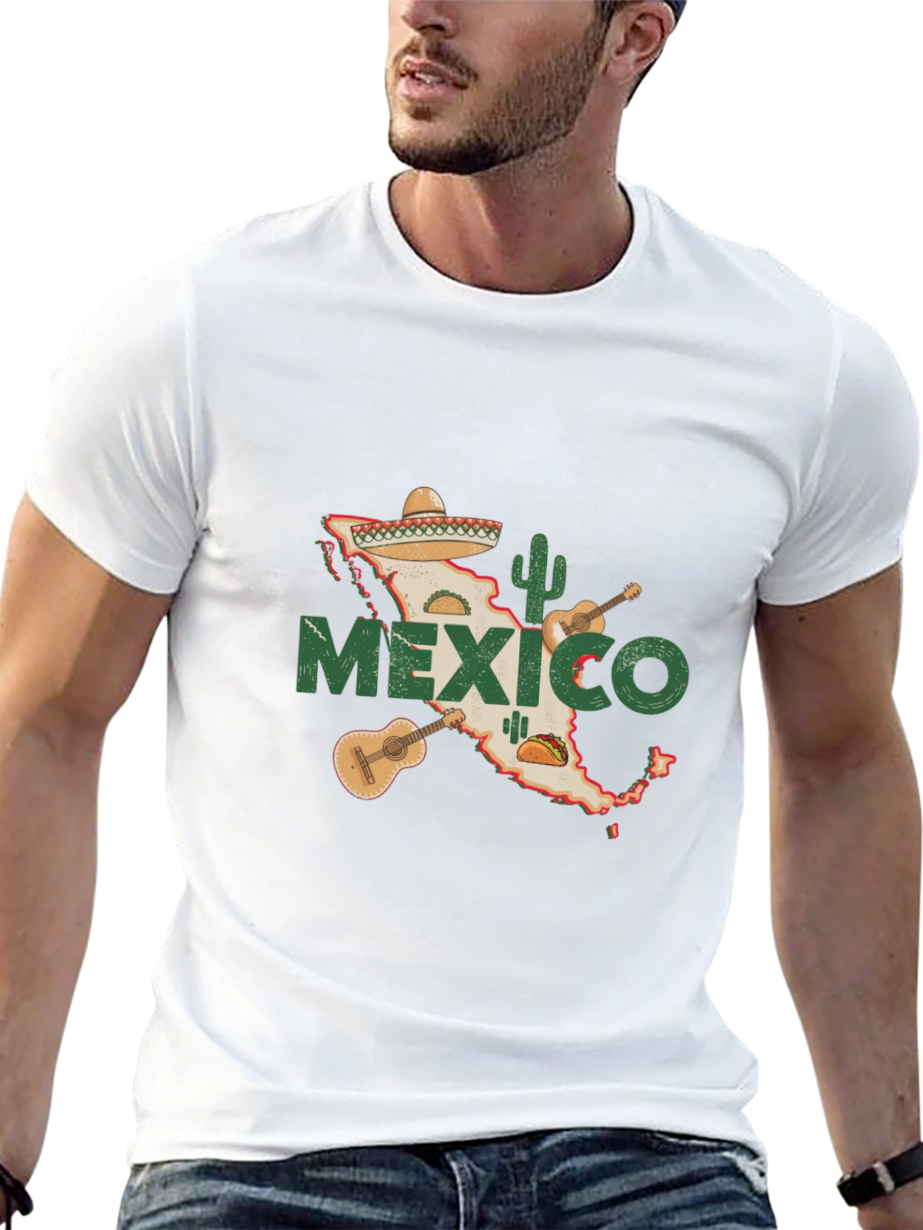 Mexico Map T-Shirt - Black Cotton Tee