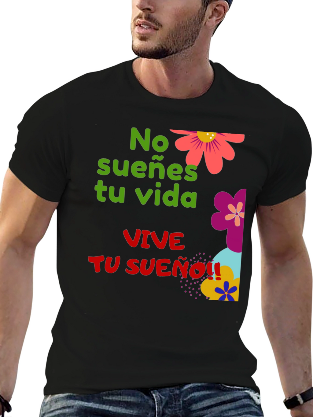 Dream Life Black Graphic Tee