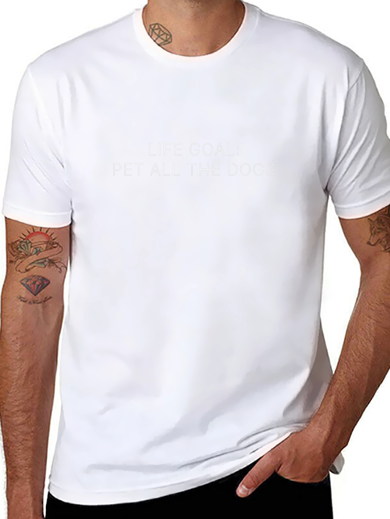 Life Goal: Pet All The Dogs Black Graphic Tee