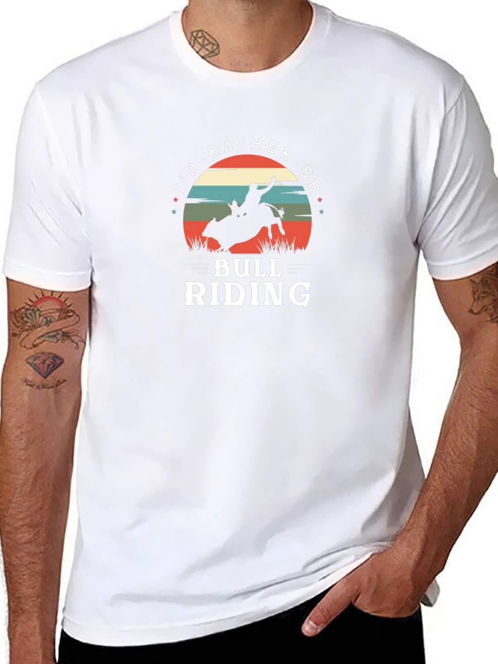 Bull Riding Graphic Tee - Cowboy Rodeo Shirt