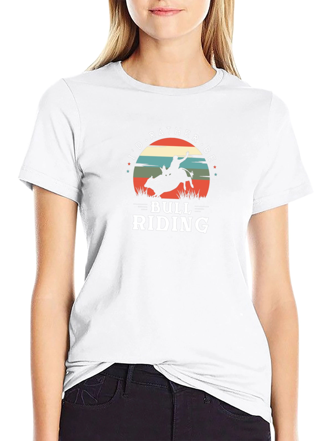 Bull Riding Graphic Tee - Cowboy Rodeo Shirt