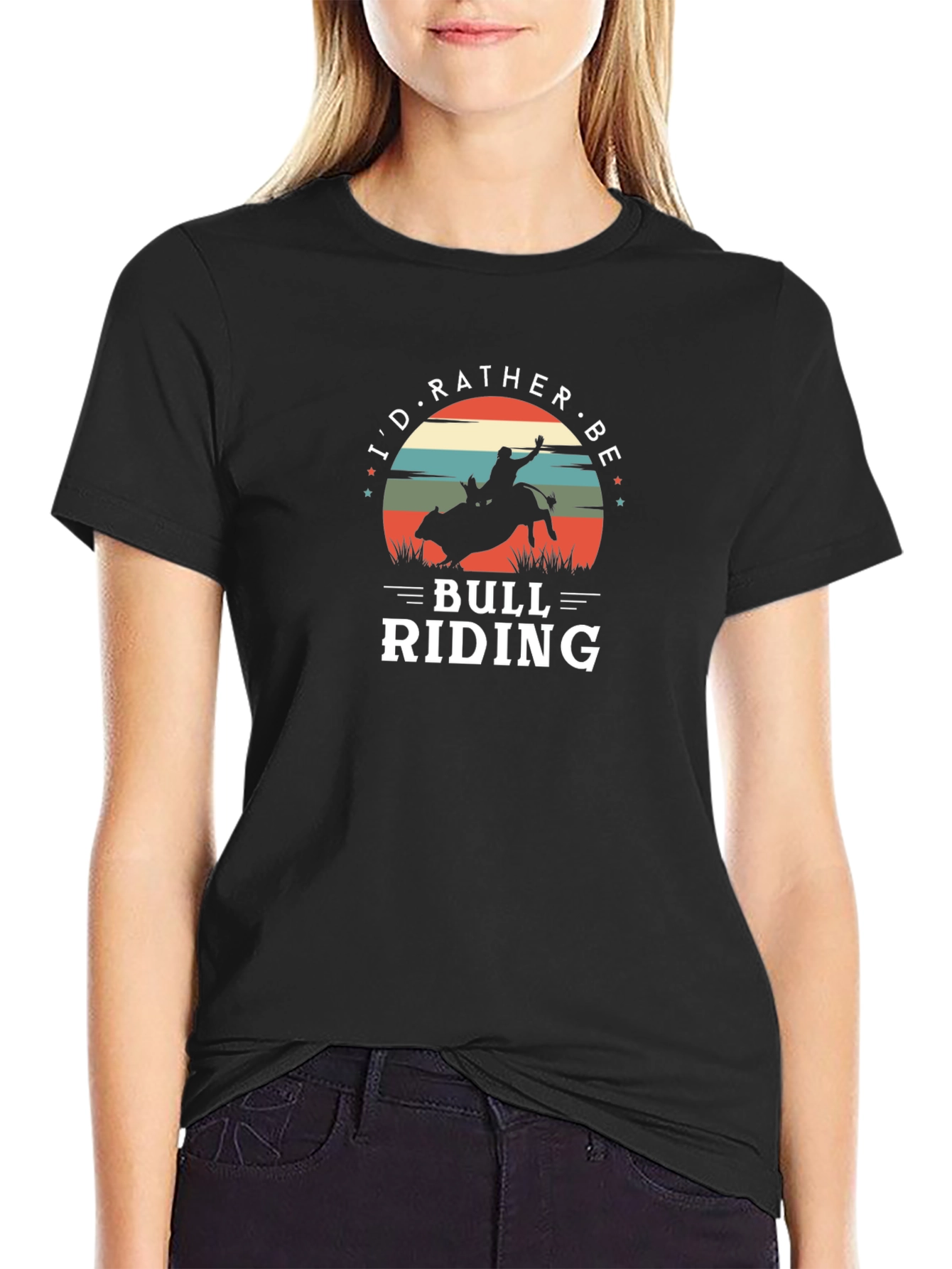 Bull Riding Graphic Tee - Cowboy Rodeo Shirt
