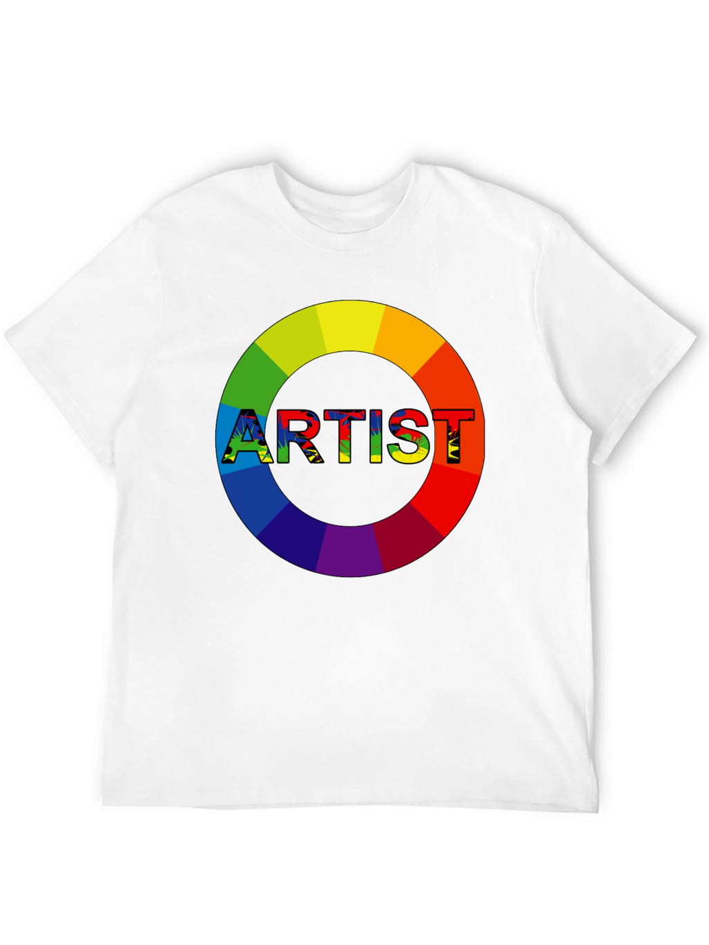 Artist Rainbow Circle Graphic Tee - Black