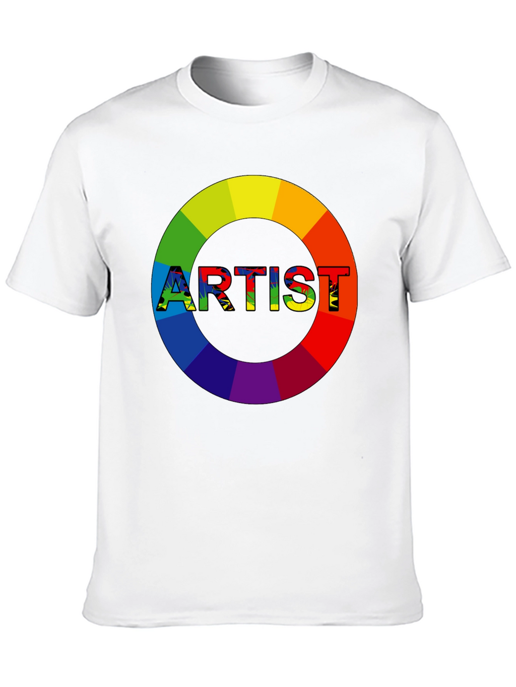 Artist Rainbow Circle Graphic Tee - Black