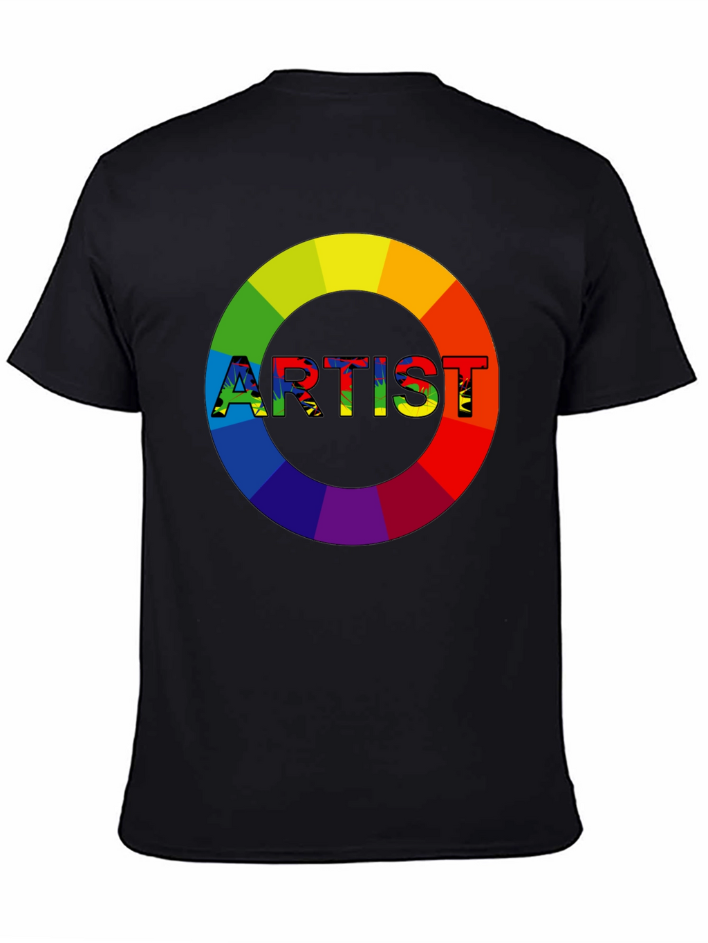 Artist Rainbow Circle Graphic Tee - Black