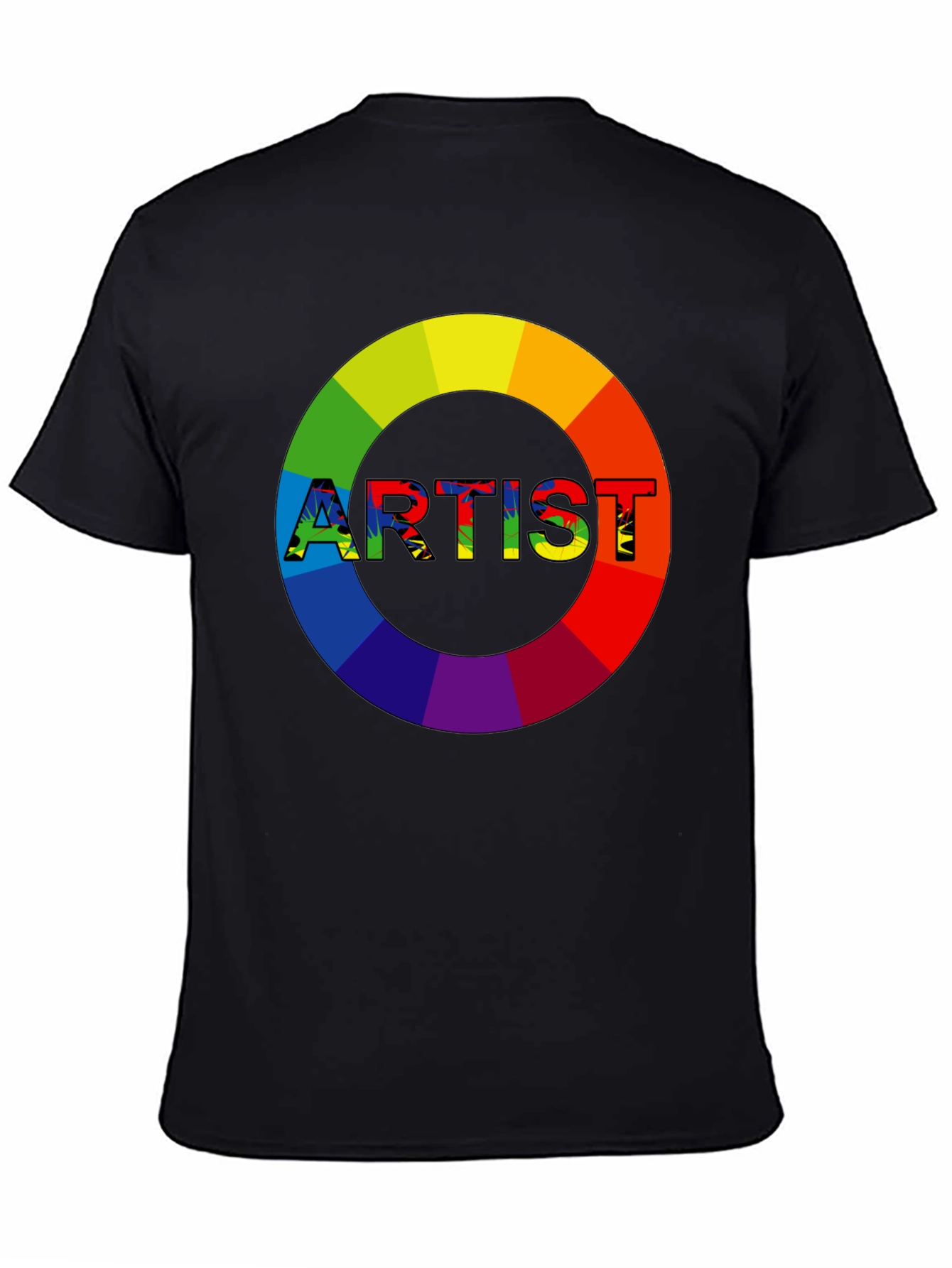 Artist Rainbow Circle Graphic Tee - Black