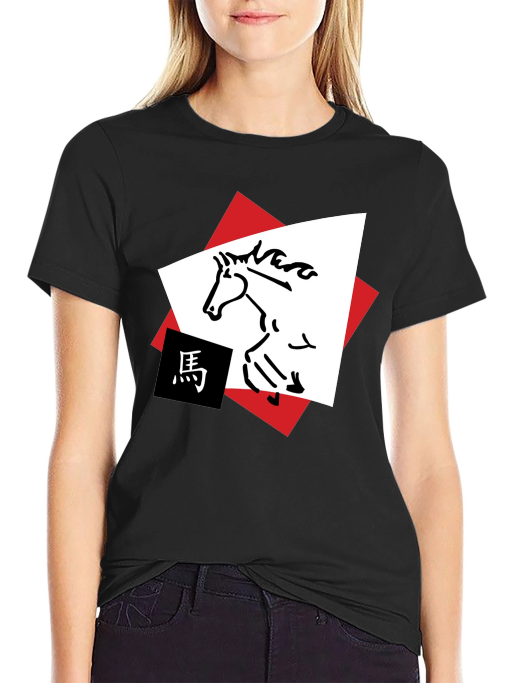 Horse Graphic Tee - Abstract Animal Design Shirt