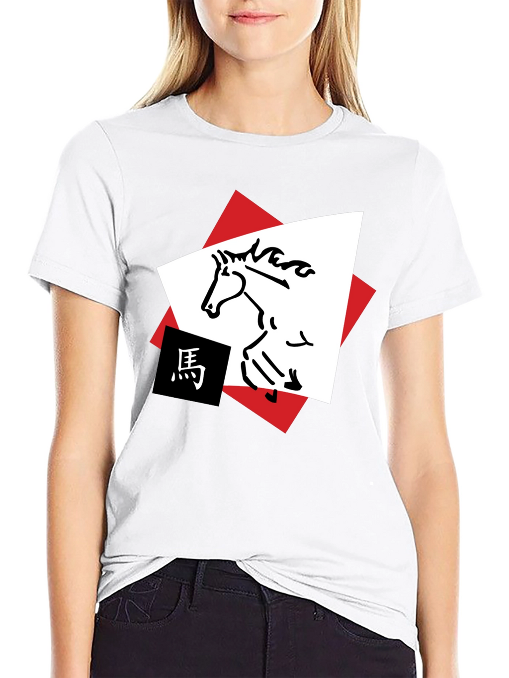 Horse Graphic Tee - Abstract Animal Design Shirt