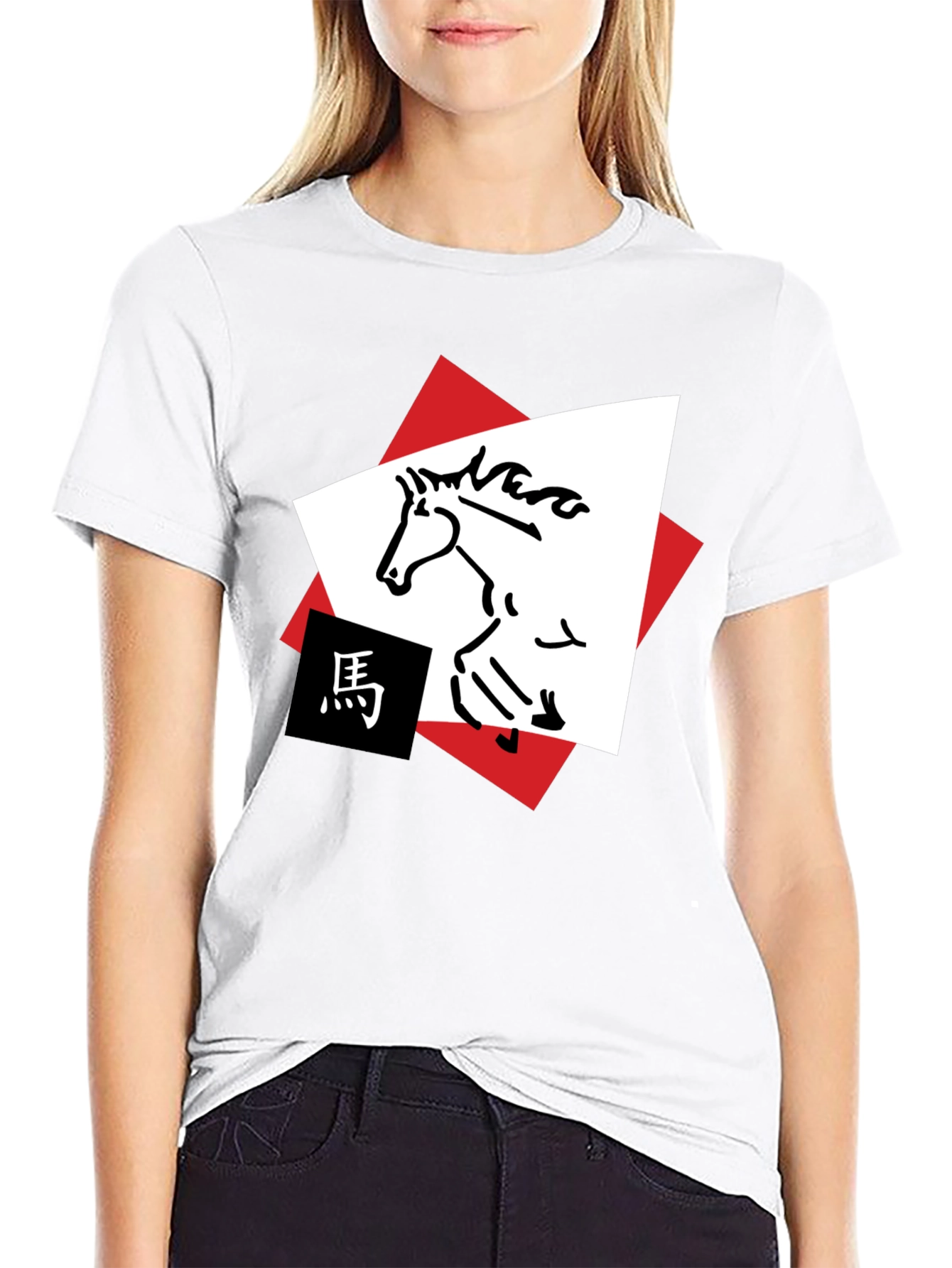 Horse Graphic Tee - Abstract Animal Design Shirt
