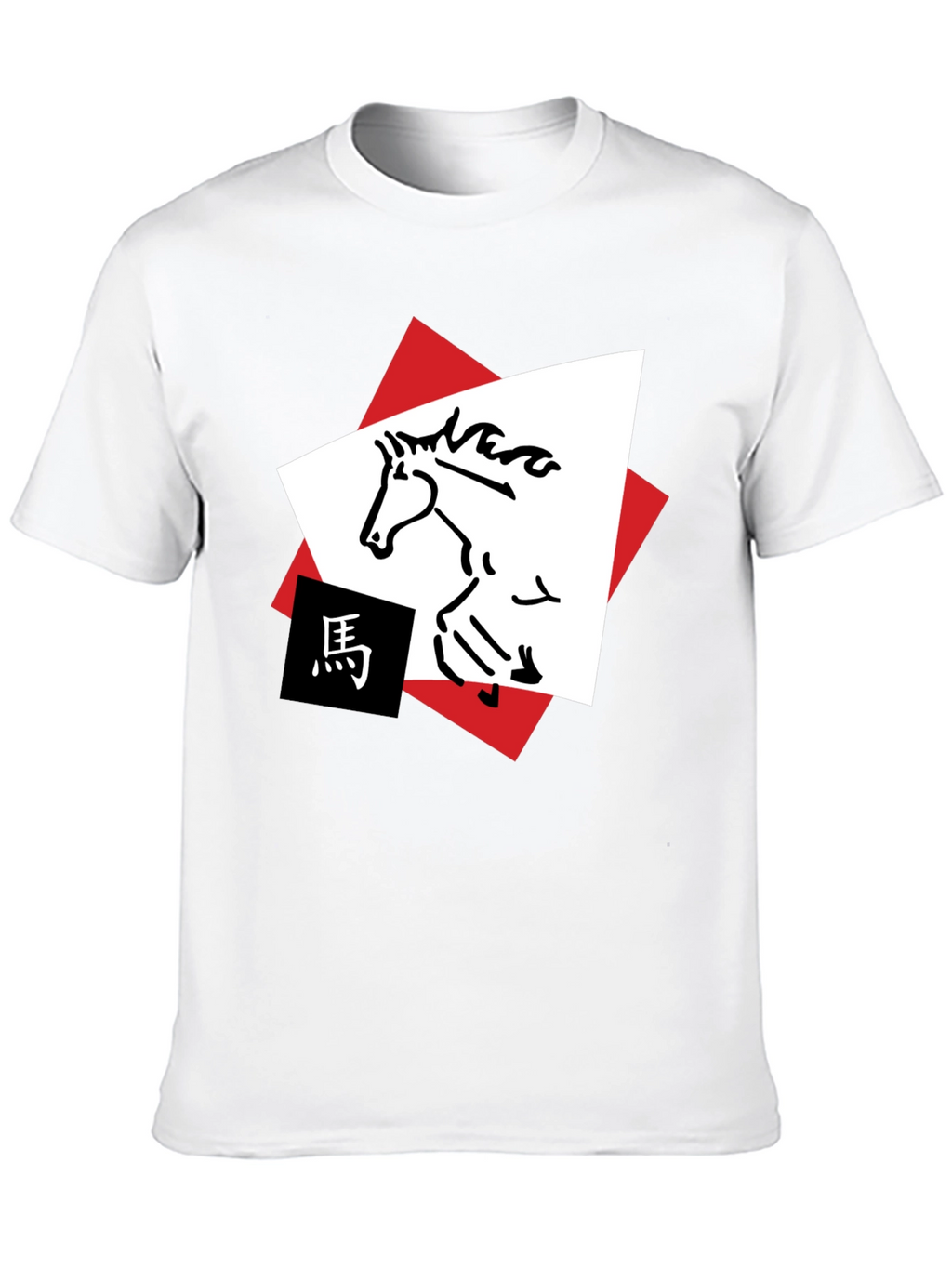Horse Graphic Tee - Abstract Animal Design Shirt