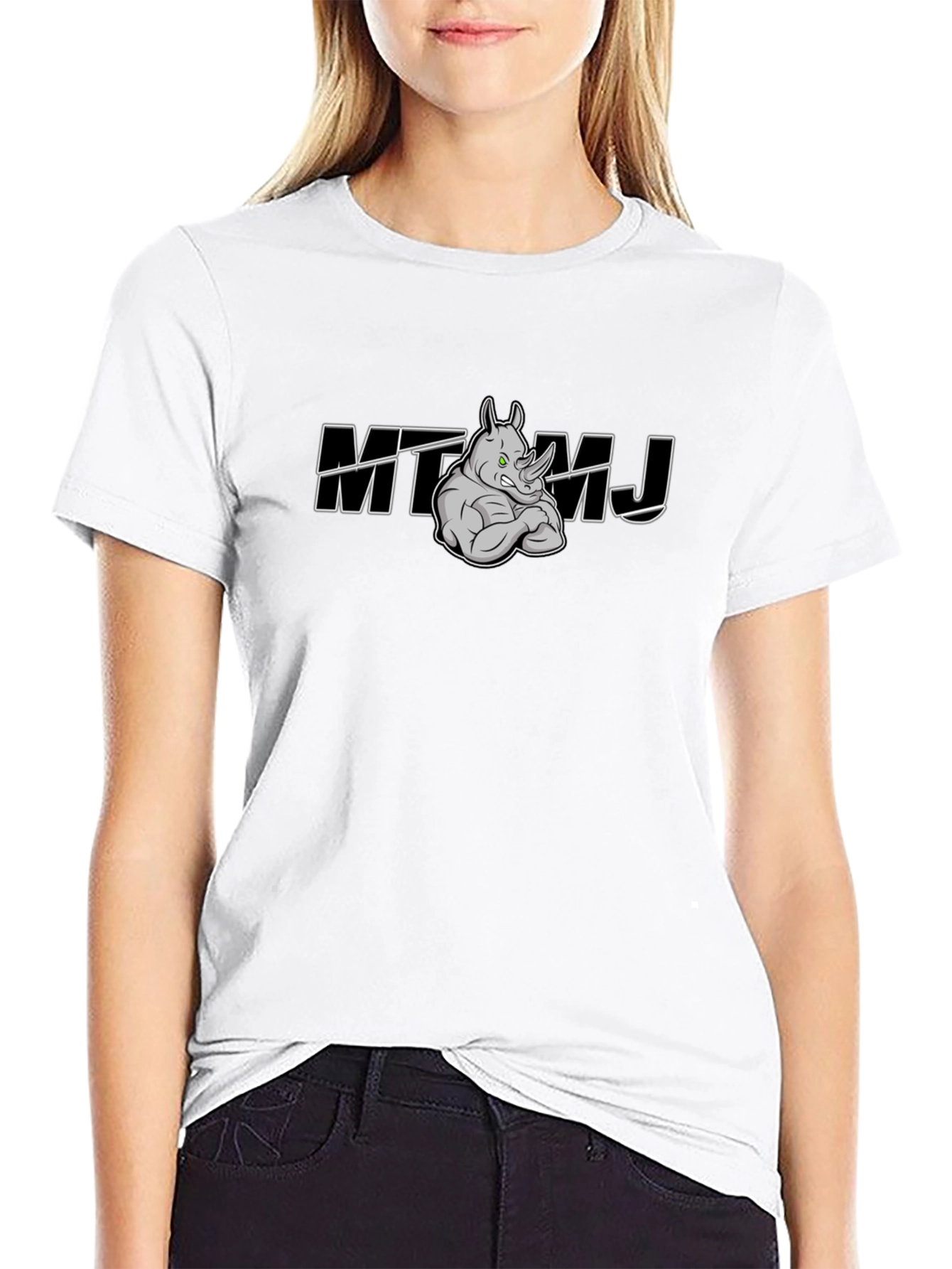 MT Rhino MJ Black Graphic T-Shirt