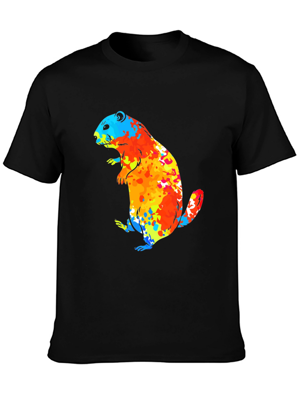 Vibrant Groundhog Graphic T-Shirt