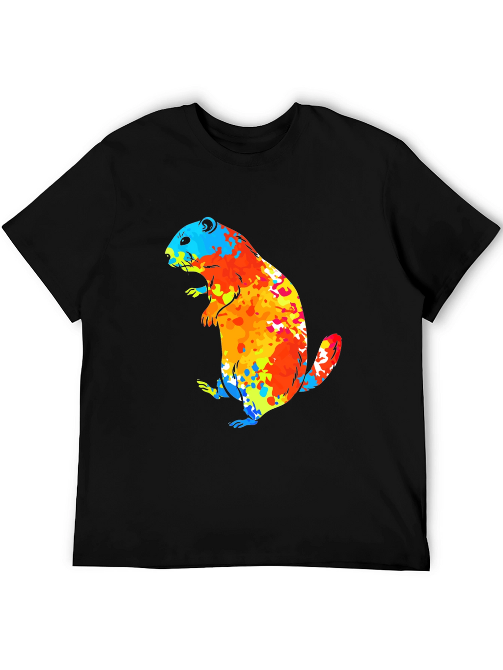 Vibrant Groundhog Graphic T-Shirt