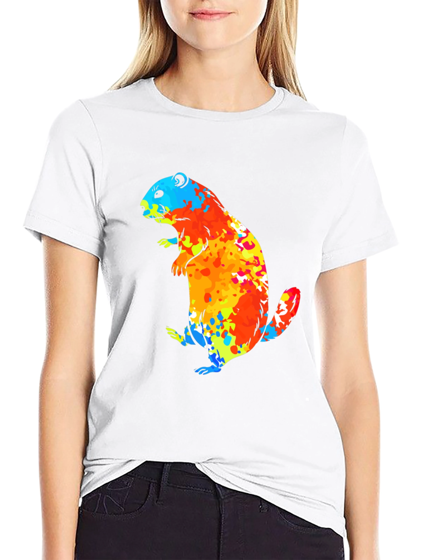 Vibrant Groundhog Graphic T-Shirt