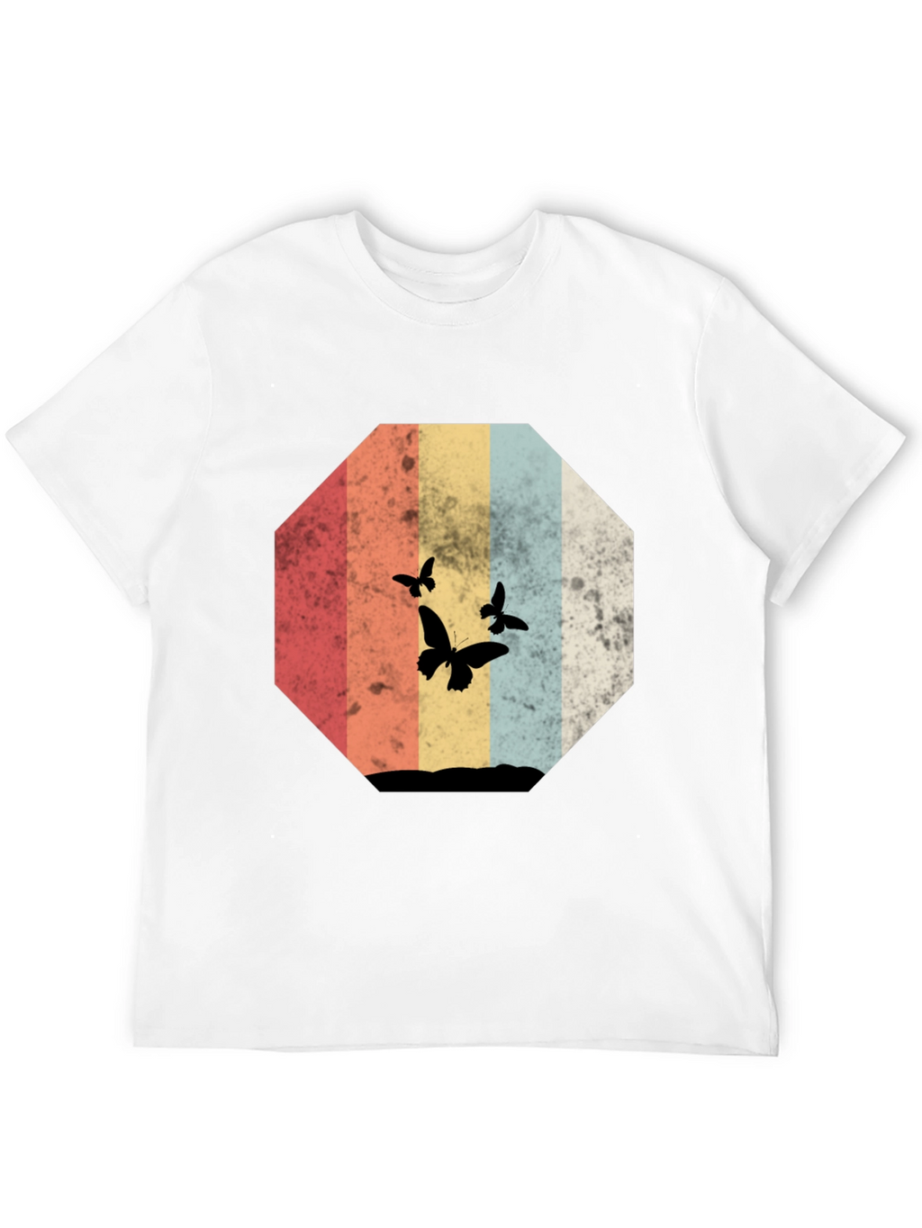 Retro Butterfly Silhouette Graphic Tee
