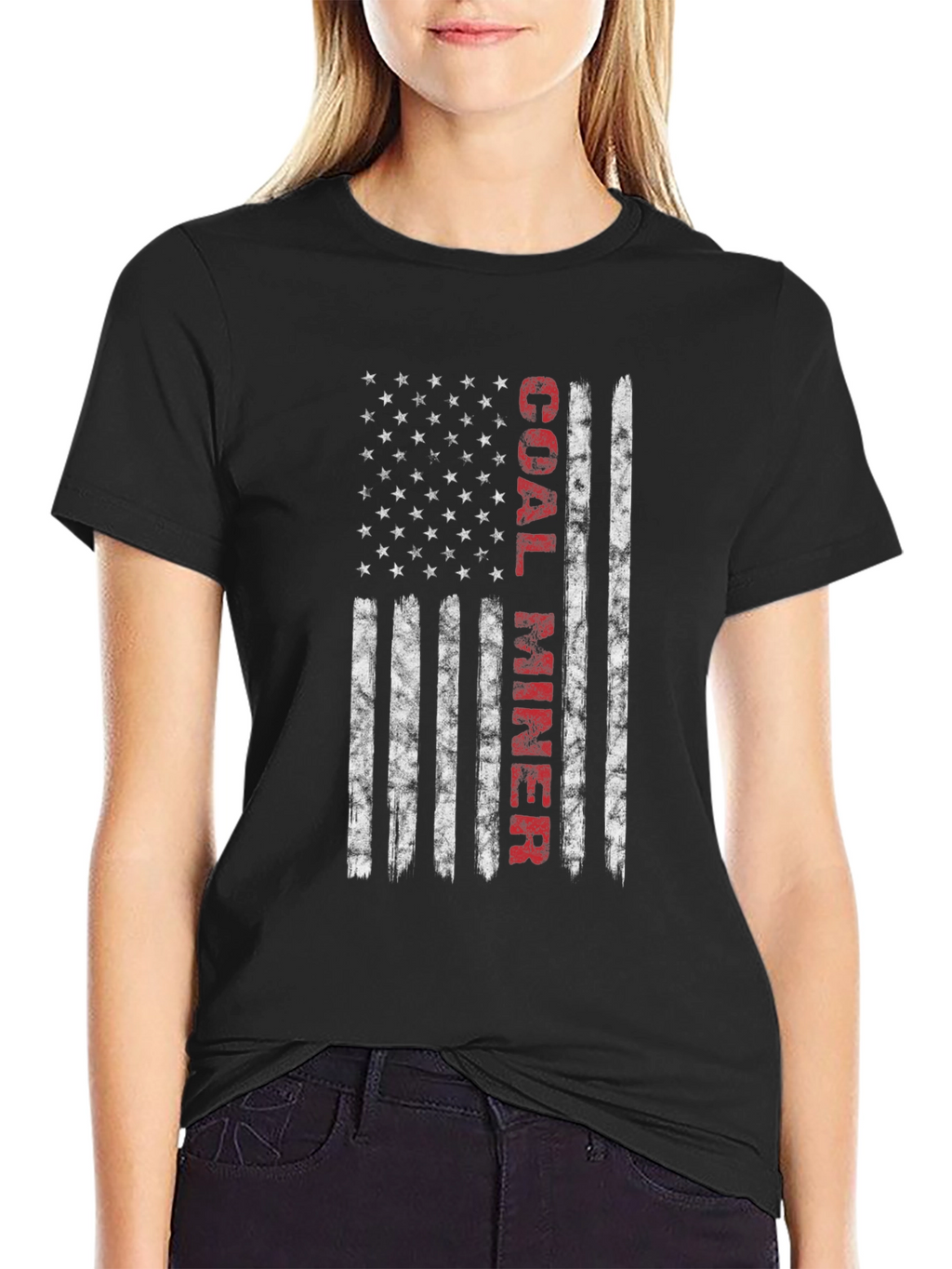 Coal Miner Flag Graphic Tee - Patriotic T-Shirt