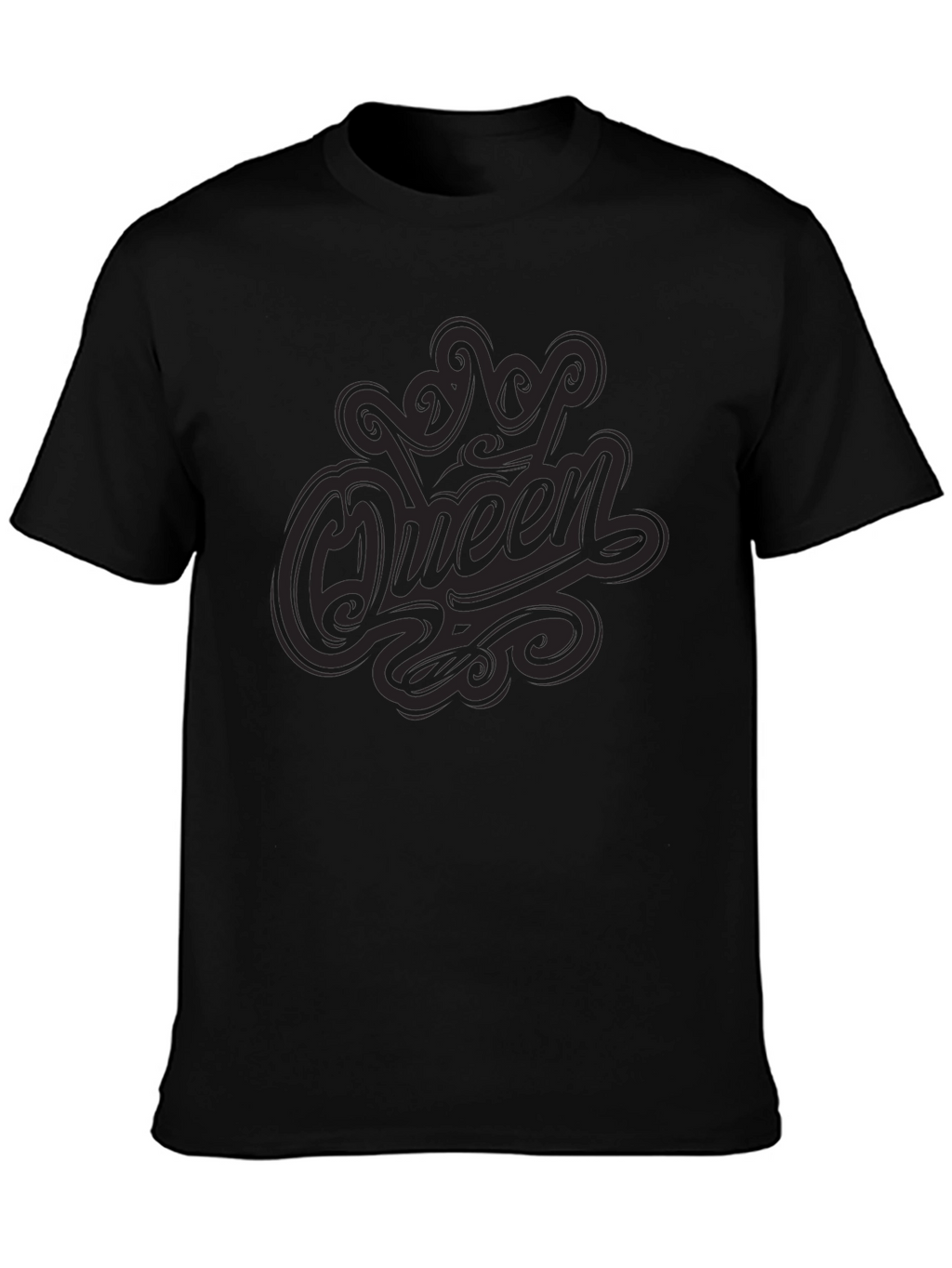 Queen Graphic Print Black T-Shirt