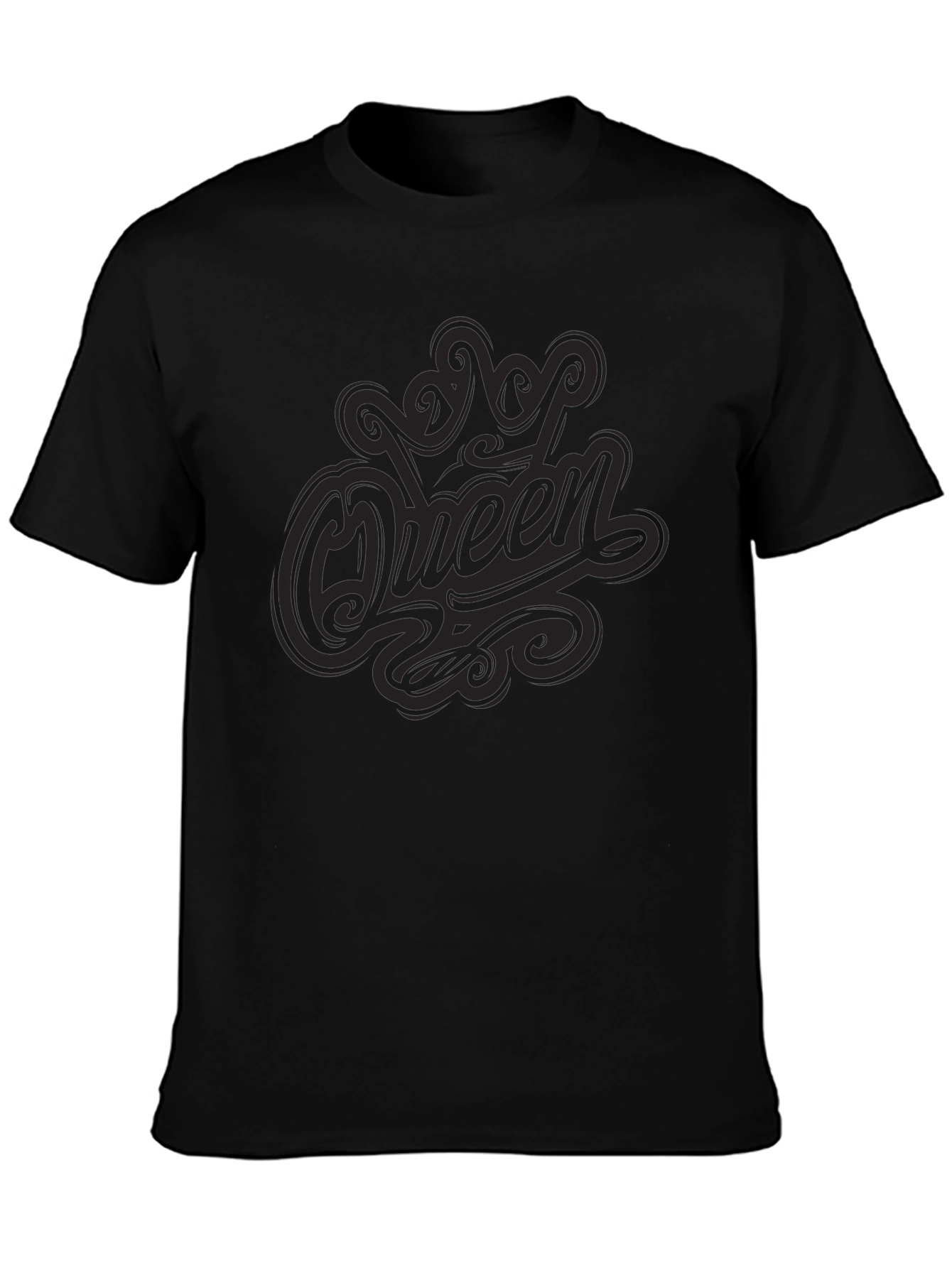 Queen Graphic Print Black T-Shirt