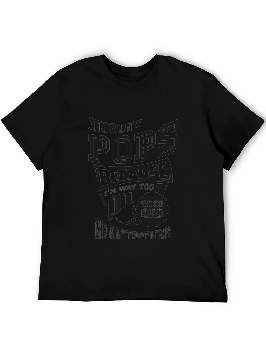 Cool Pops Grandfather Black Graphic Tee Shirt