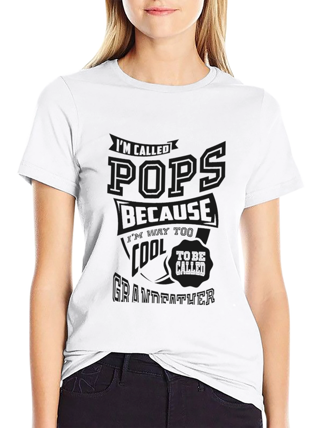 Cool Pops Grandfather Black Graphic Tee Shirt