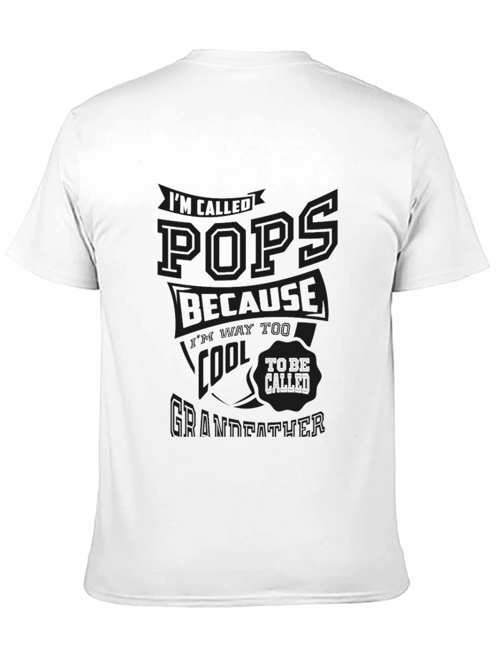 Cool Pops Grandfather Black Graphic Tee Shirt