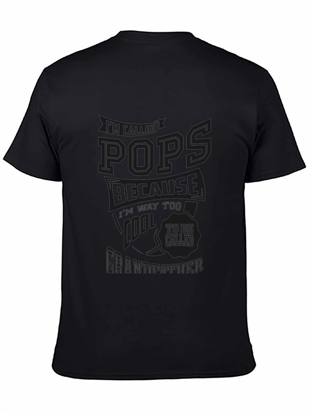 Cool Pops Grandfather Black Graphic Tee Shirt
