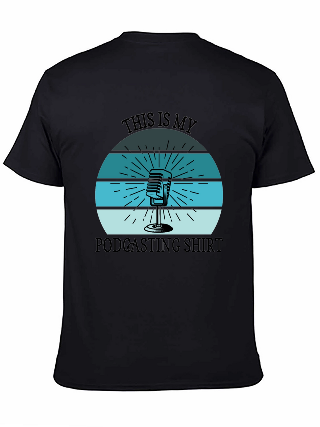 This is My Podcasting Shirt - Retro Microphone Tee