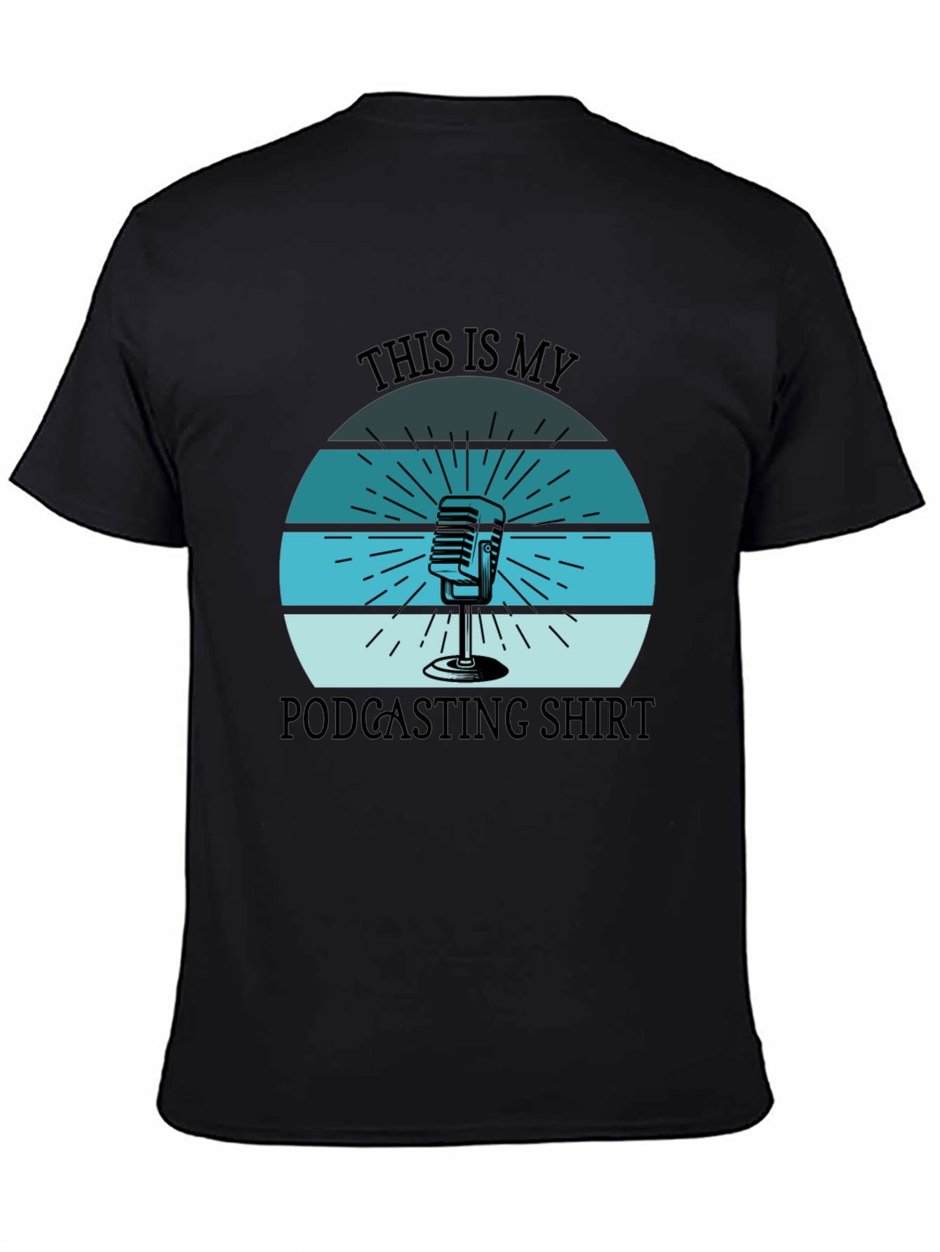 This is My Podcasting Shirt - Retro Microphone Tee