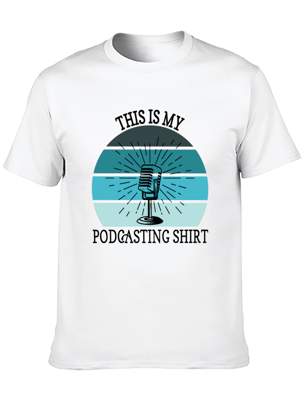 This is My Podcasting Shirt - Retro Microphone Tee