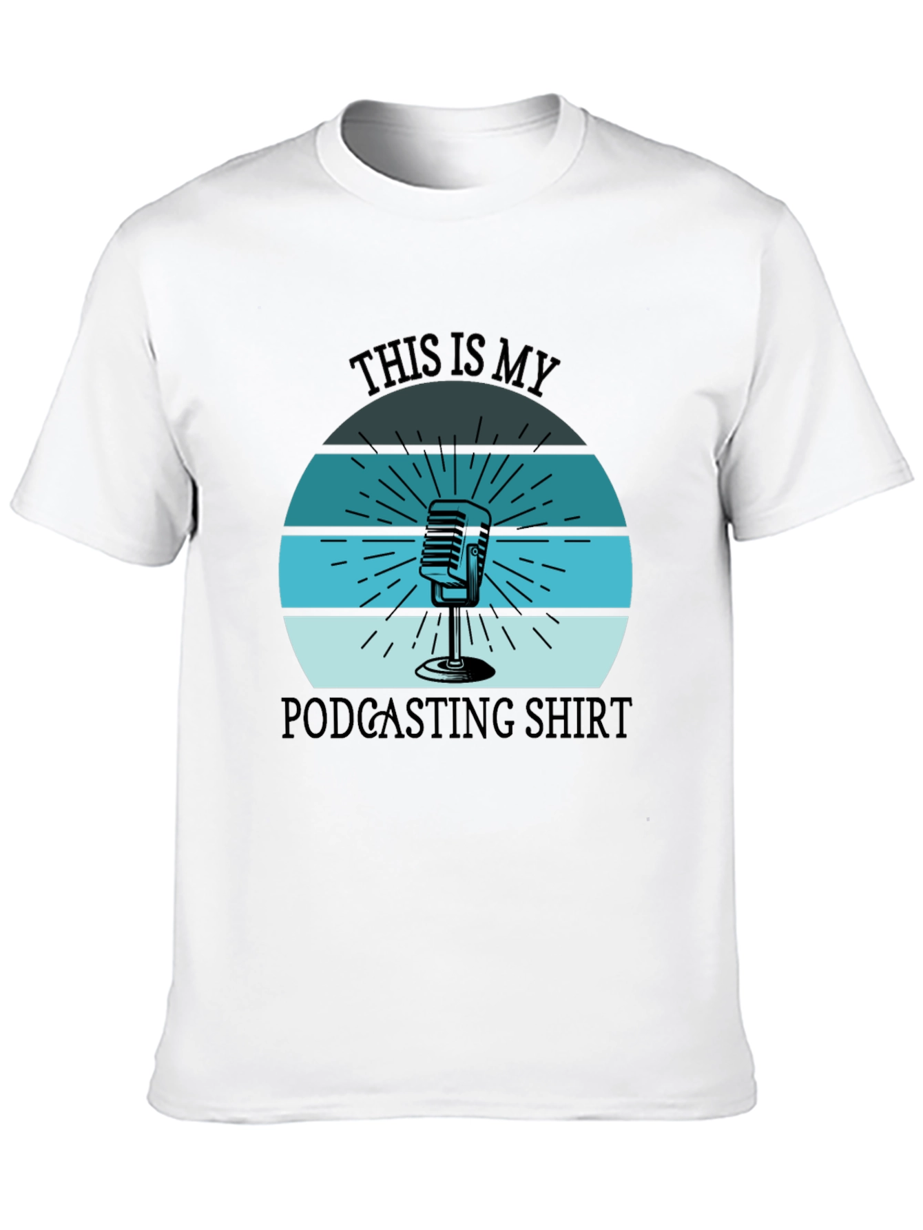 This is My Podcasting Shirt - Retro Microphone Tee