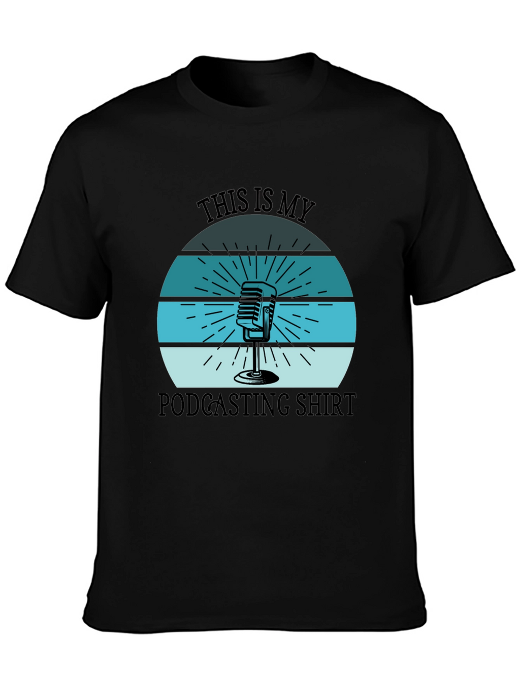 This is My Podcasting Shirt - Retro Microphone Tee