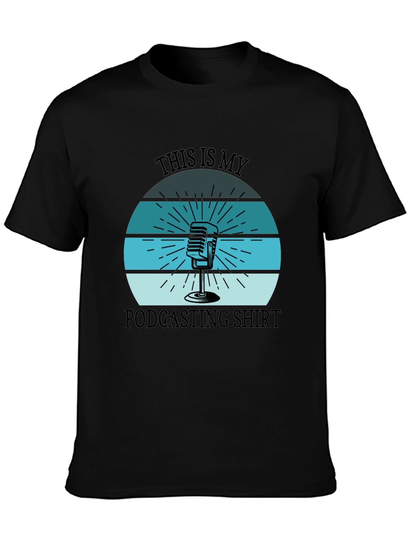 This is My Podcasting Shirt - Retro Microphone Tee