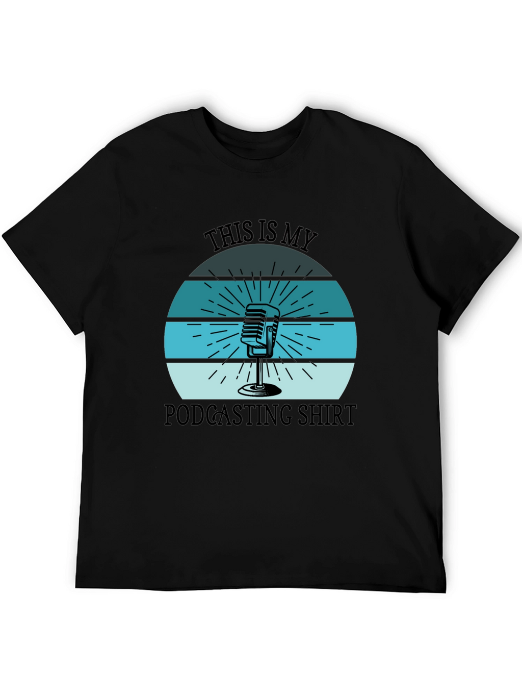 This is My Podcasting Shirt - Retro Microphone Tee