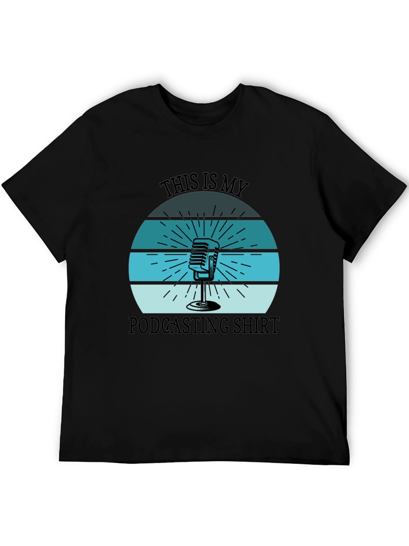 This is My Podcasting Shirt - Retro Microphone Tee