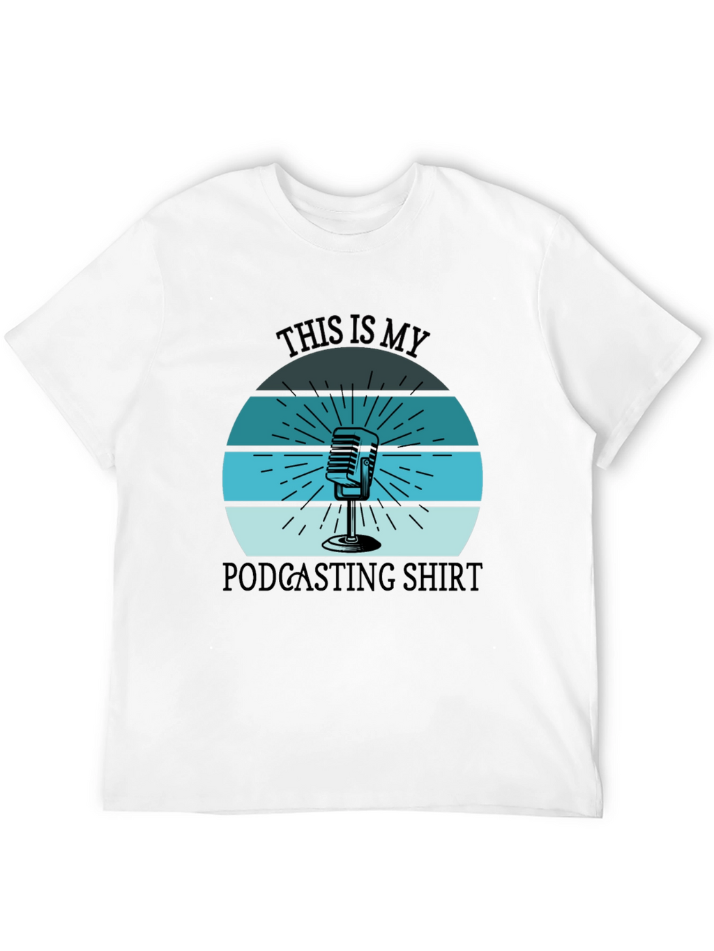 This is My Podcasting Shirt - Retro Microphone Tee