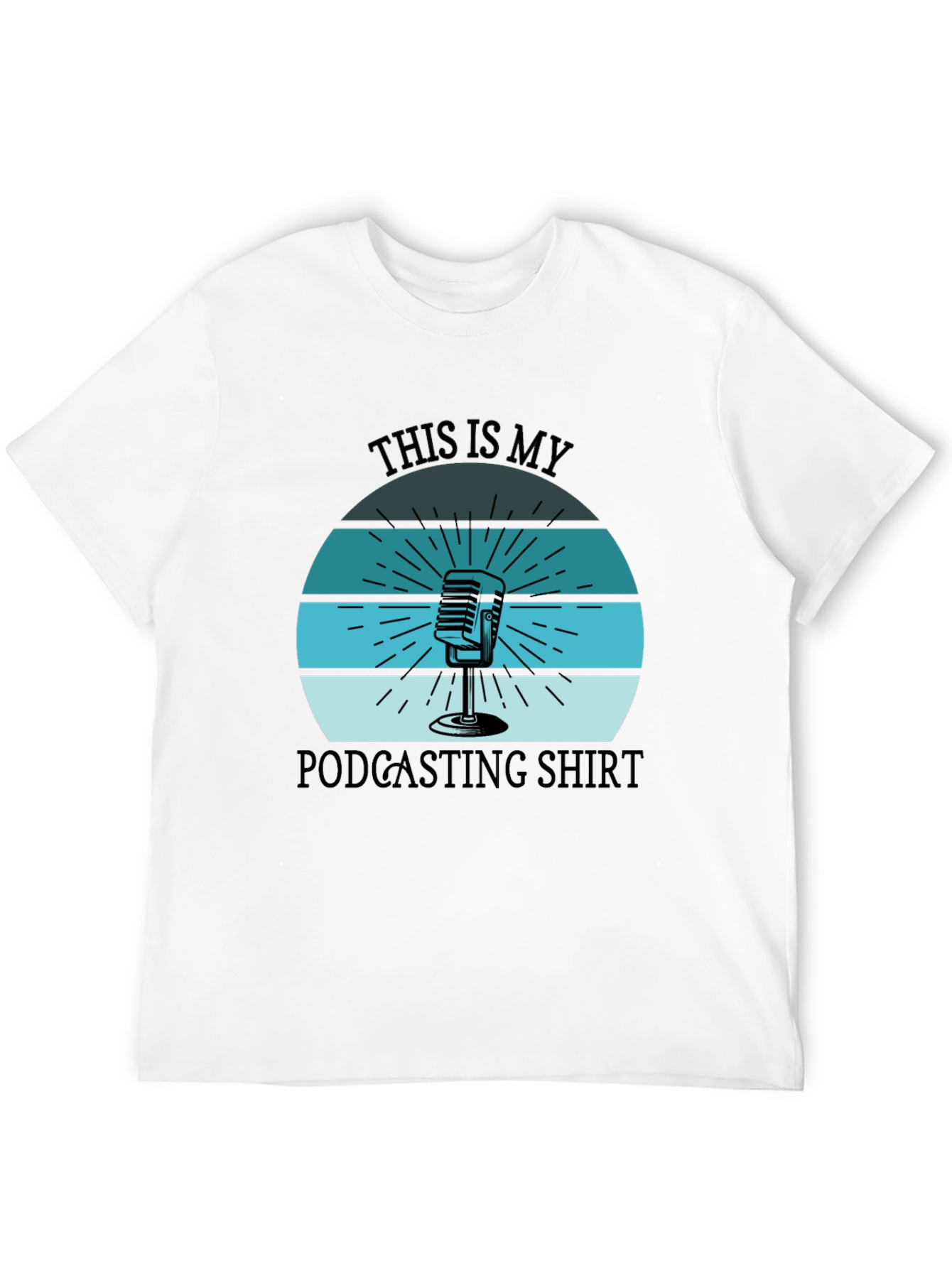 This is My Podcasting Shirt - Retro Microphone Tee