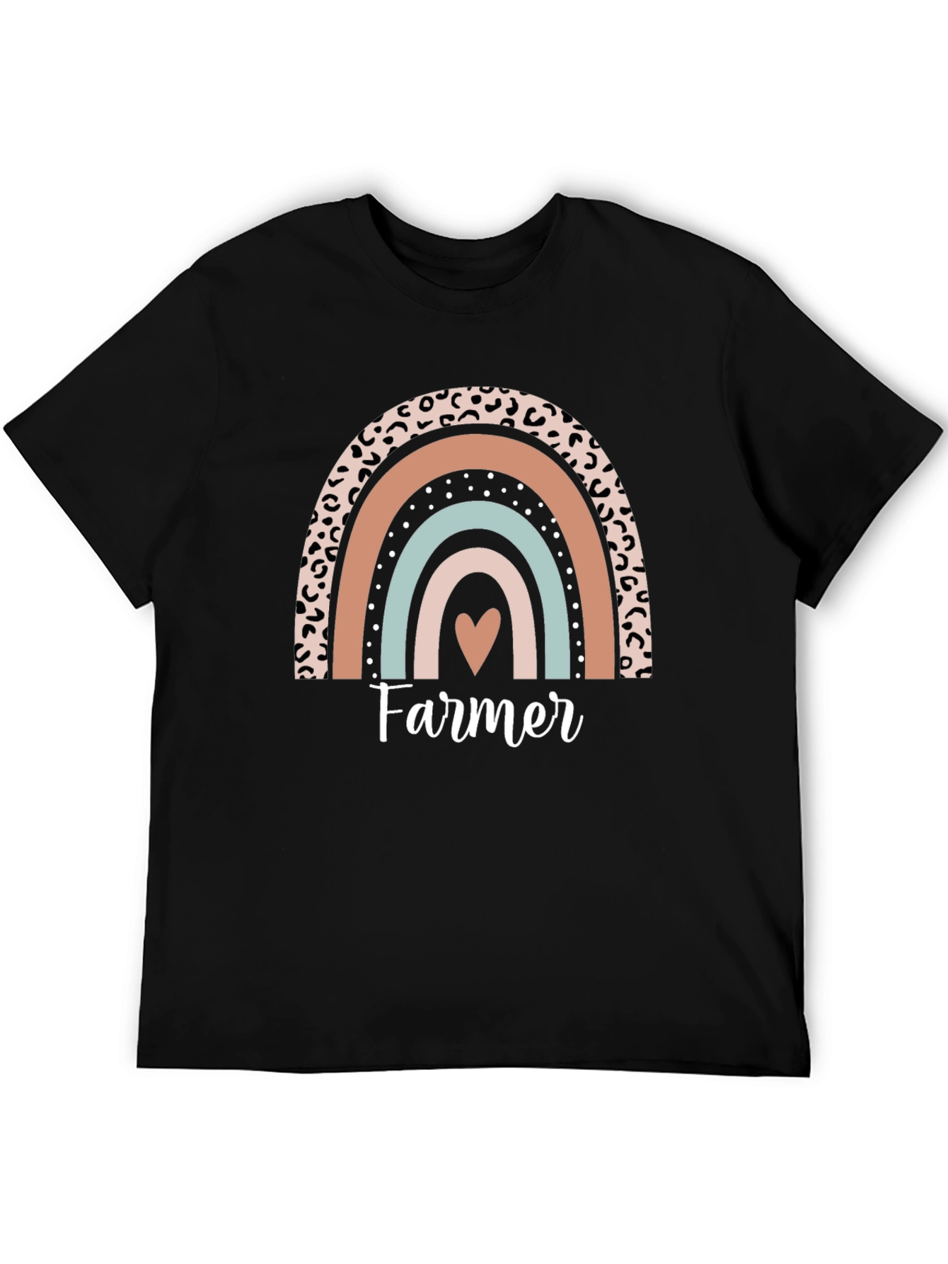 Farmer Heart Rainbow Graphic Tee