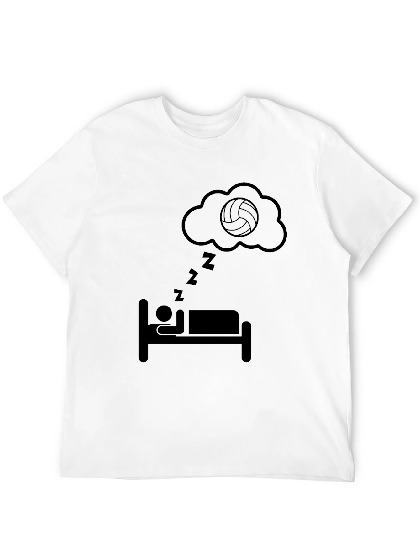 Volleyball Dreamer Black T-Shirt