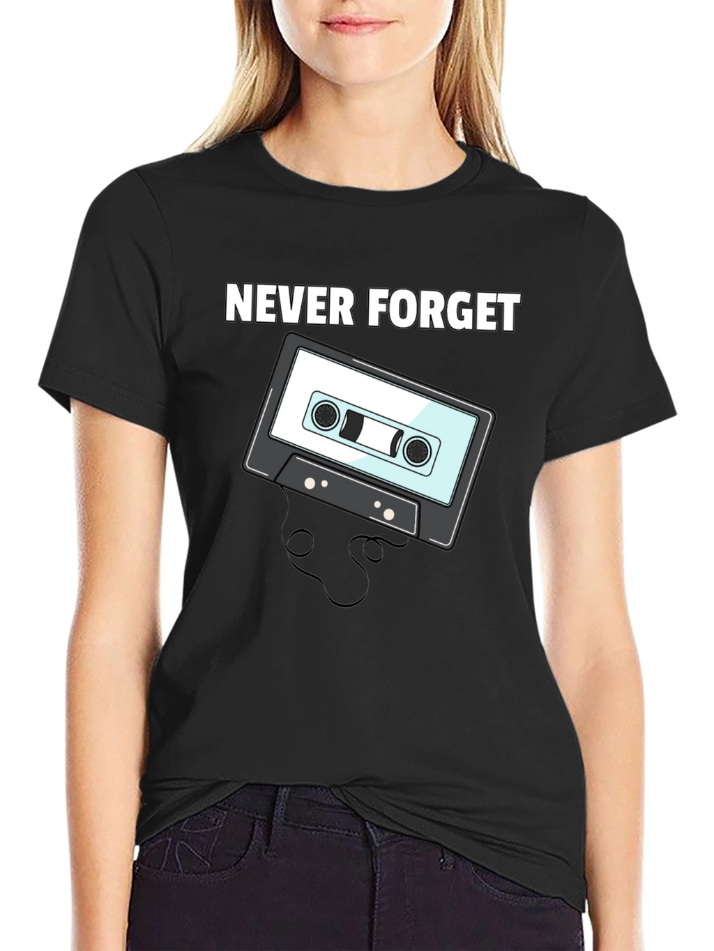 Retro Cassette Tape T-Shirt - Never Forget