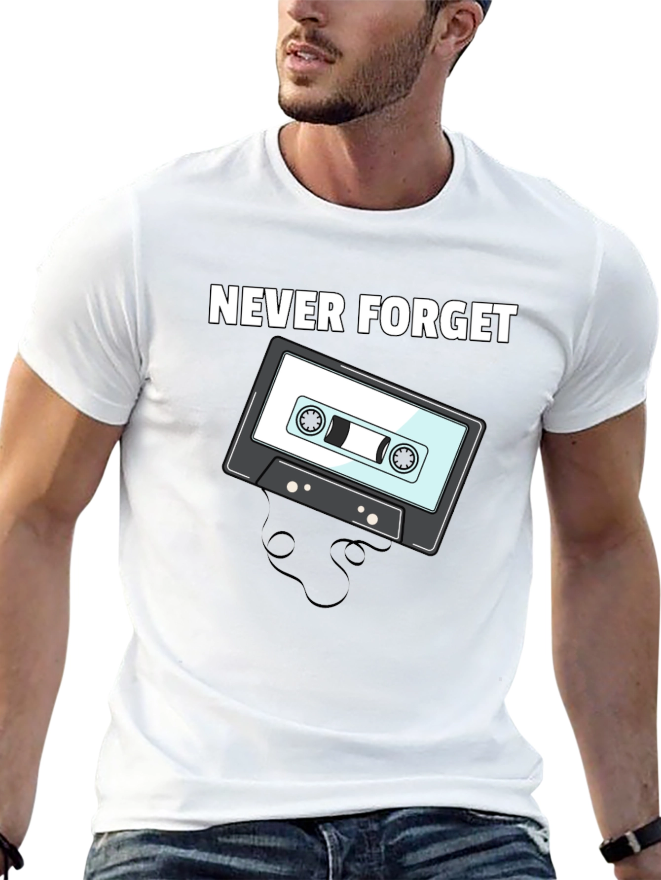 Retro Cassette Tape T-Shirt - Never Forget