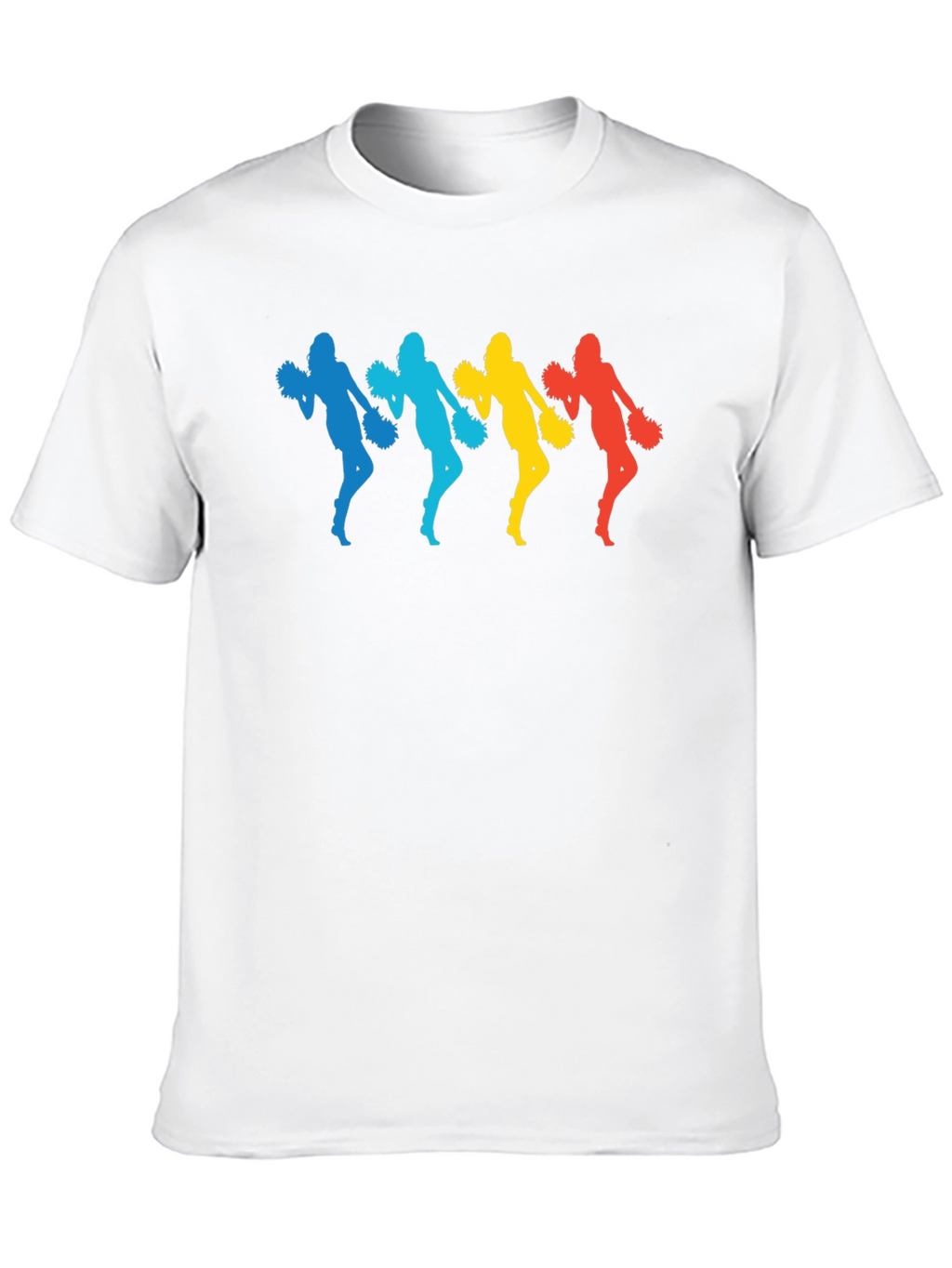 Colorful Cheerleader Graphic T-Shirt