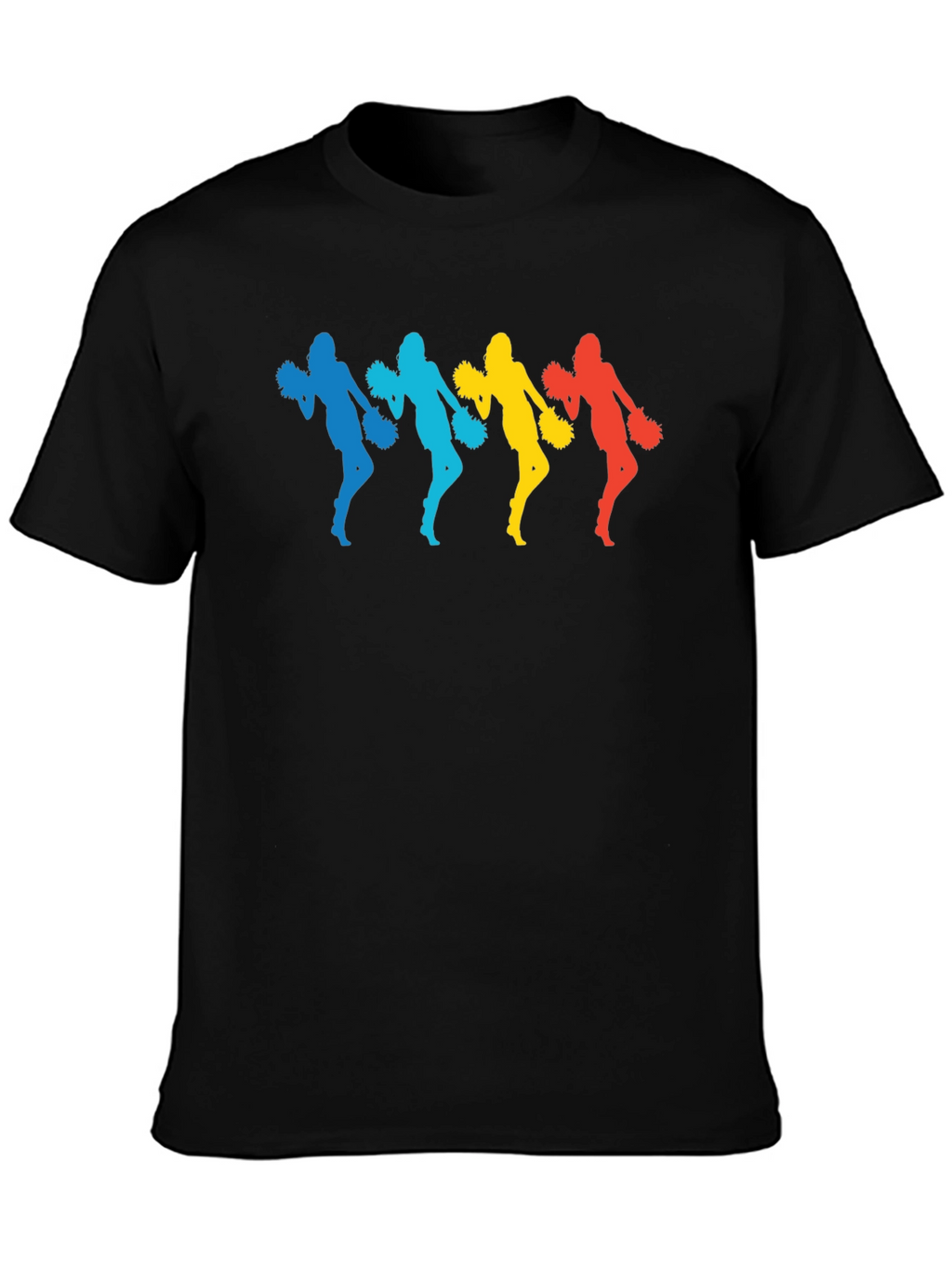 Colorful Cheerleader Graphic T-Shirt