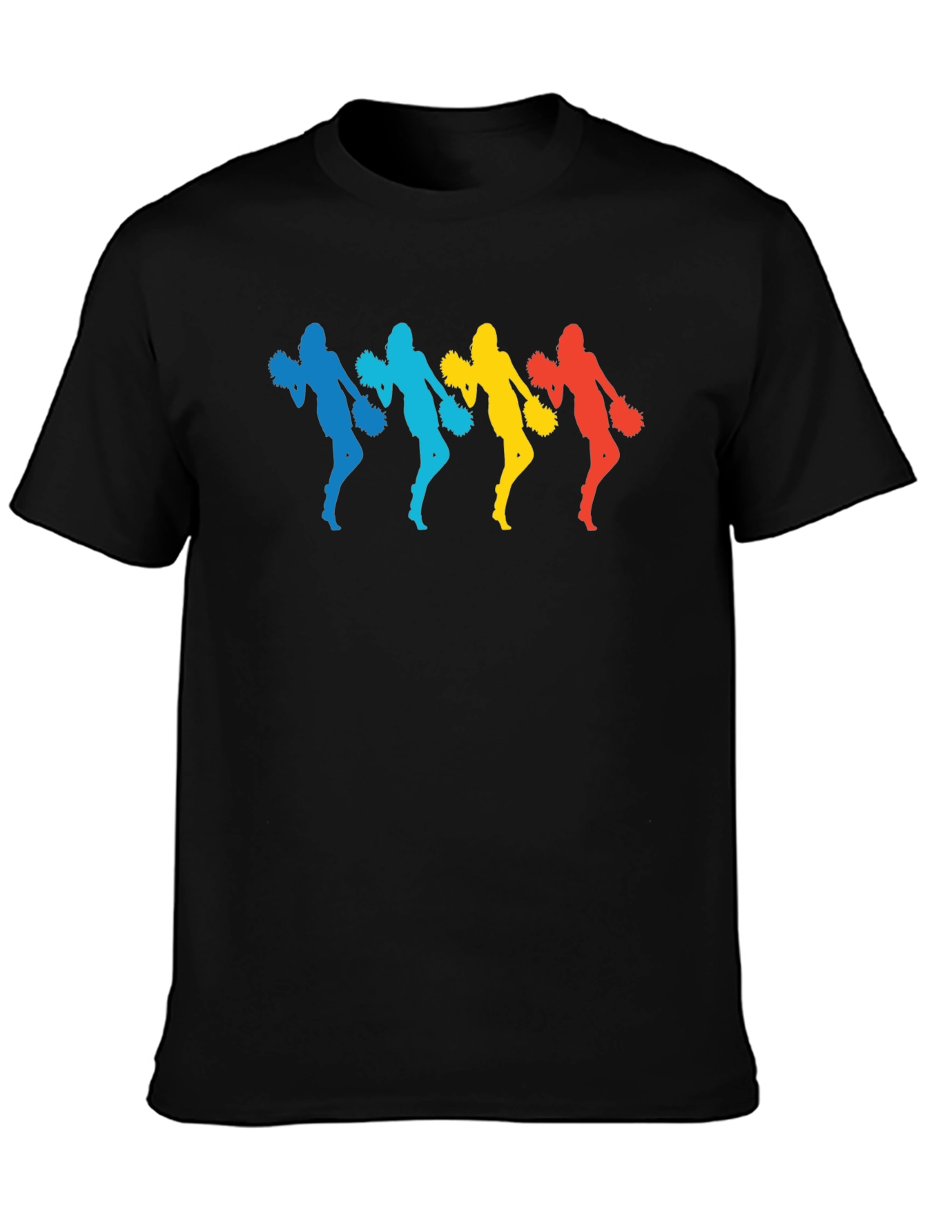 Colorful Cheerleader Graphic T-Shirt
