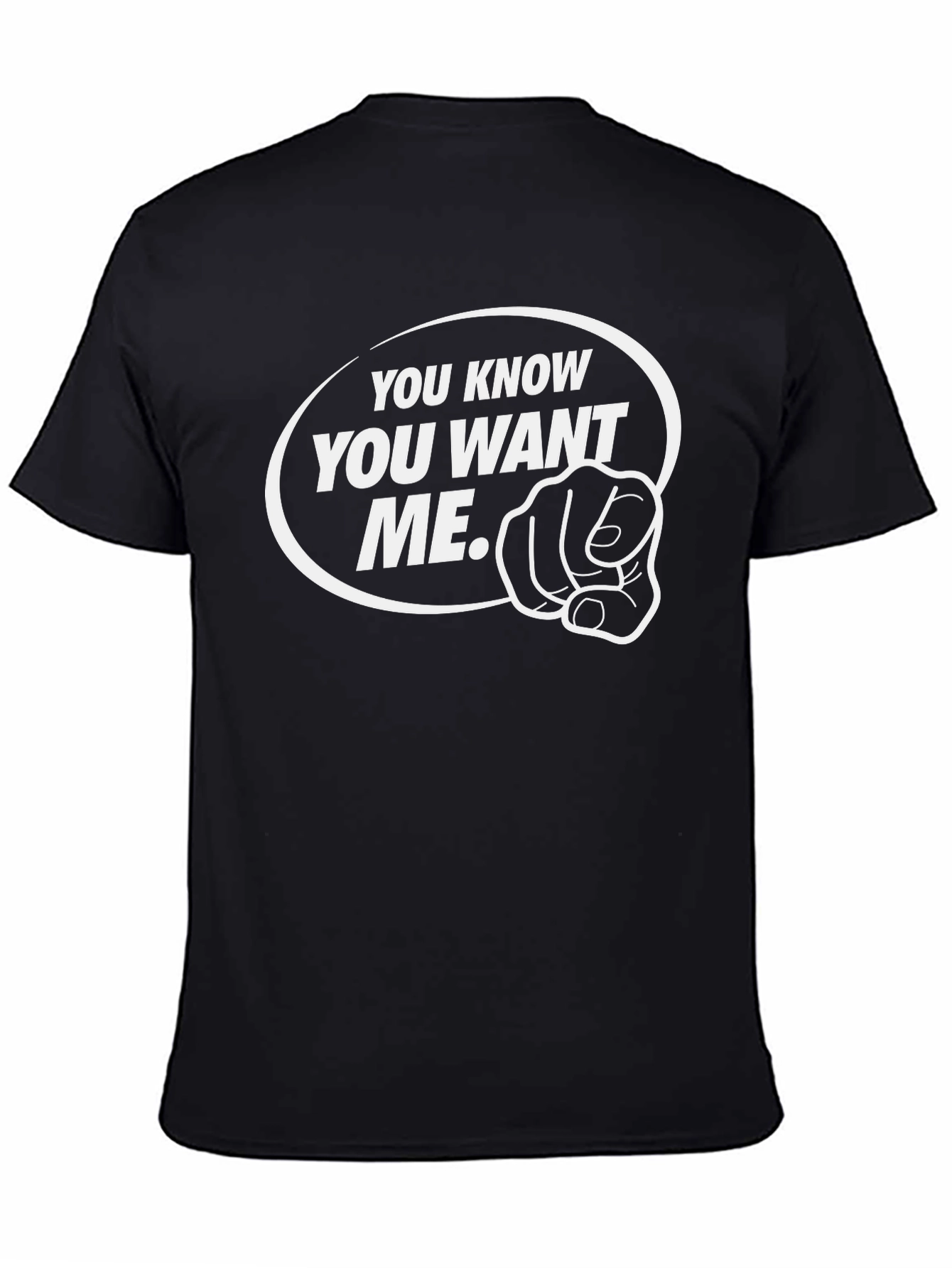 You Know You Want Me Black Graphic Tee