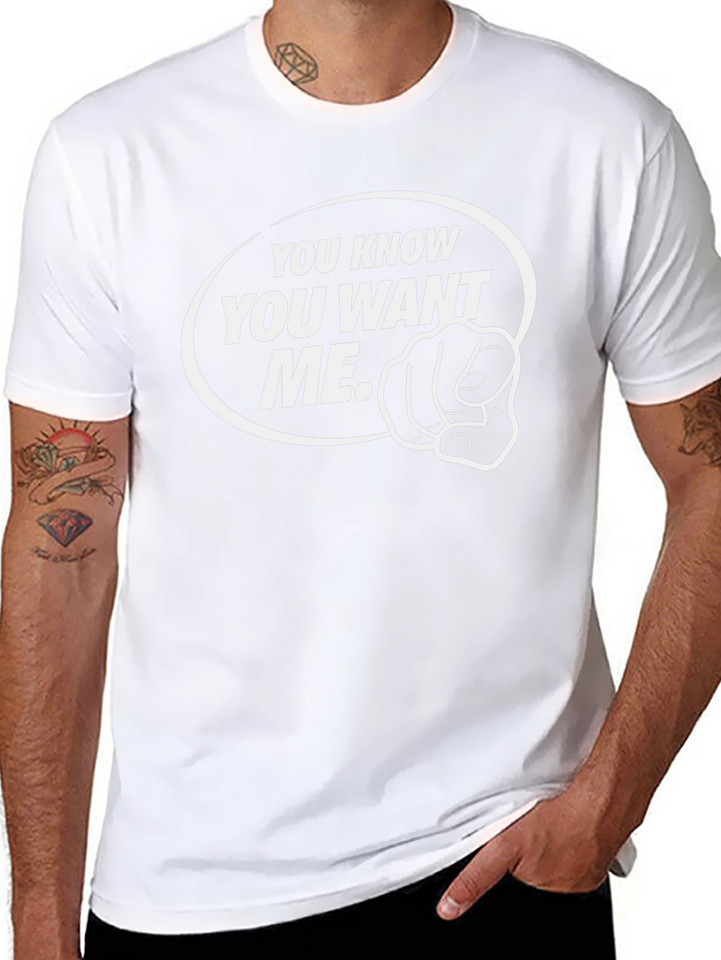 You Know You Want Me Black Graphic Tee