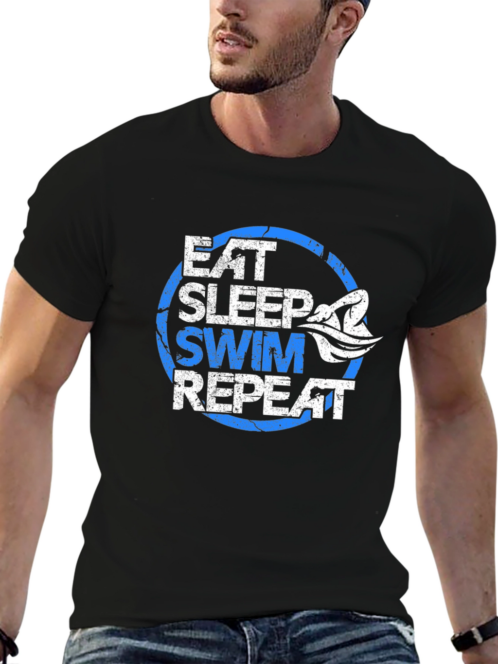 Eat Sleep Swim Repeat T-Shirt - Swimmer Gift