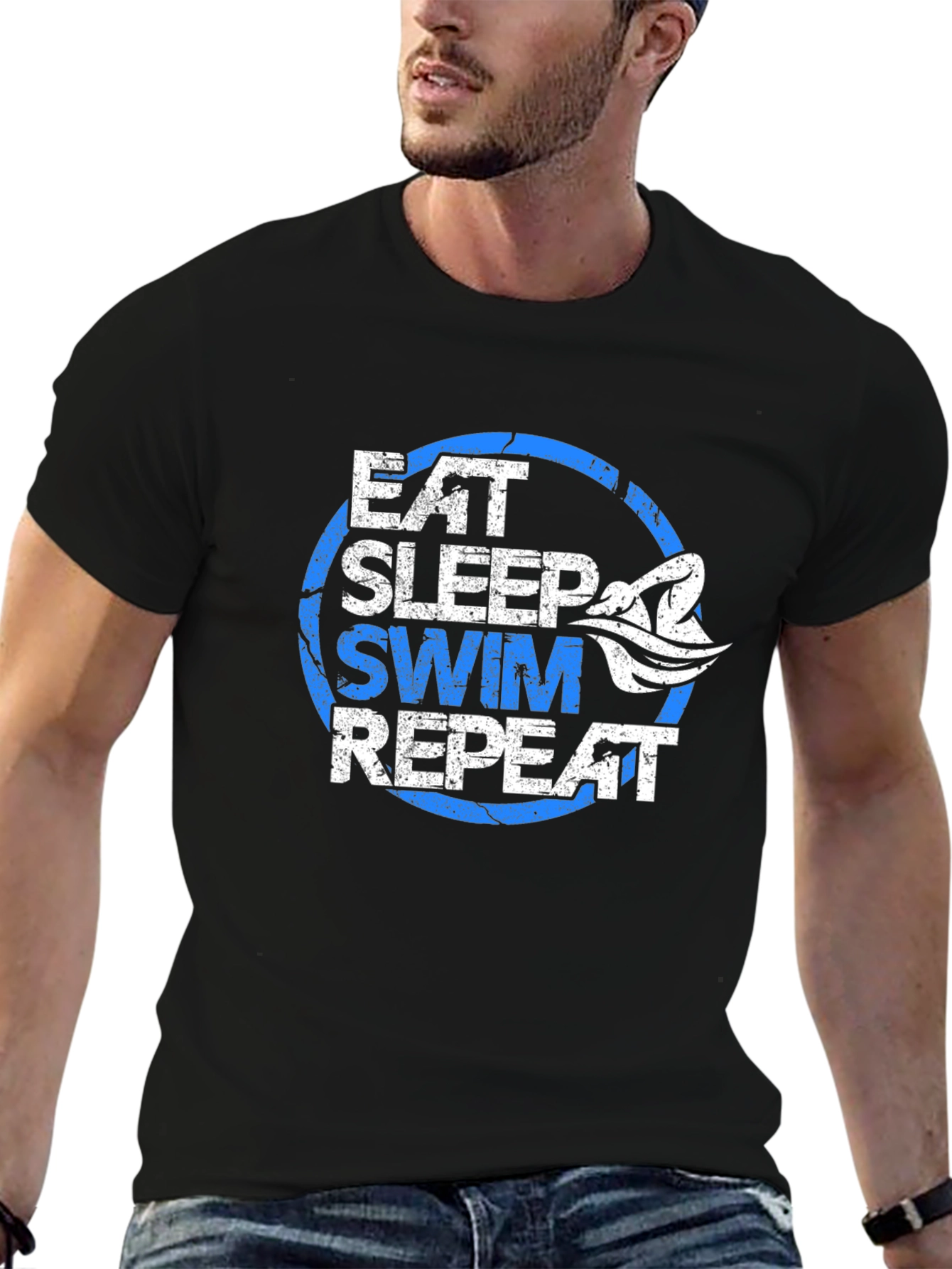 Eat Sleep Swim Repeat T-Shirt - Swimmer Gift