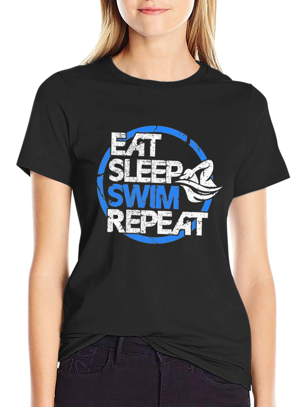Eat Sleep Swim Repeat T-Shirt - Swimmer Gift