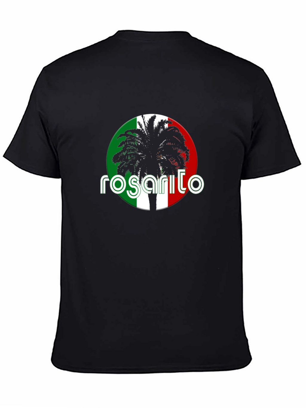 Rosarito Palm Tree T-Shirt - Black Cotton Tee